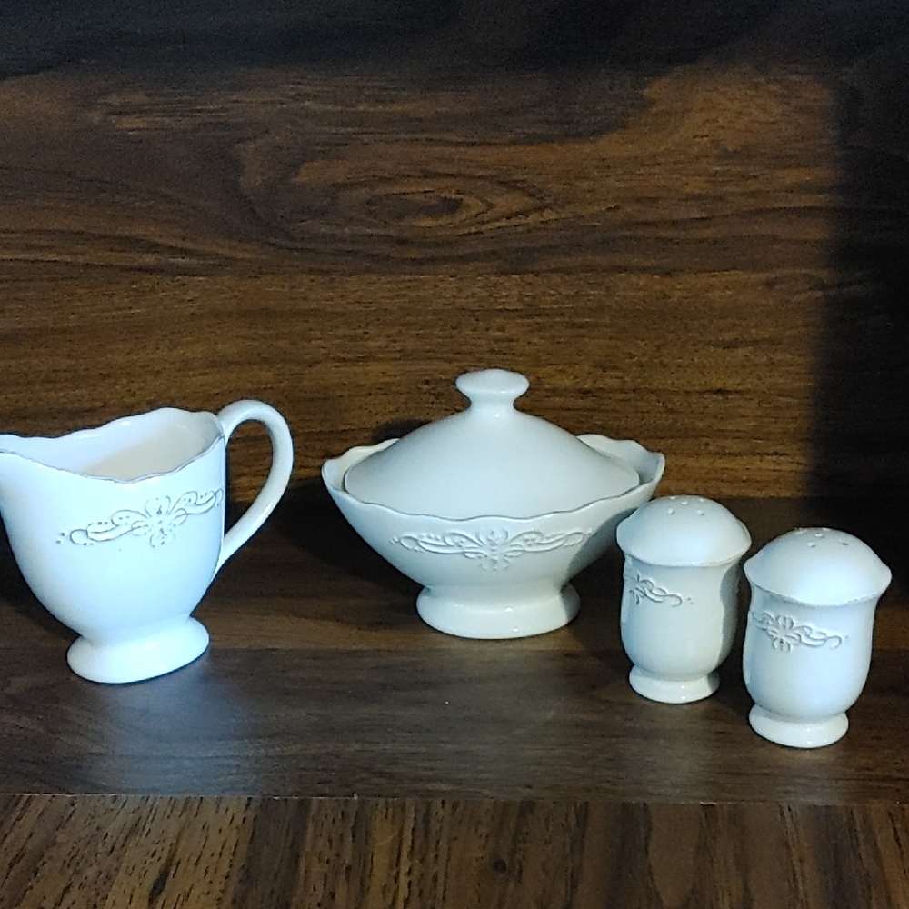Skye McGhie Elegant White Ceramic Dining Set
